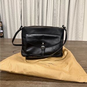 Black Leather Crossbody Bag